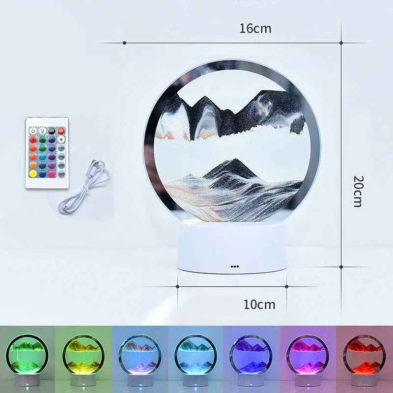 Color Changing Sandscape Lamp with Remote