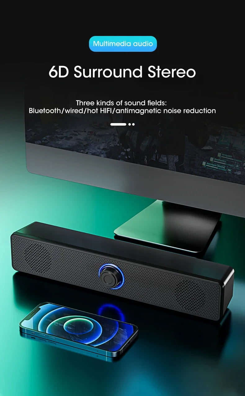 PC Soundbar Bluetooth Speaker